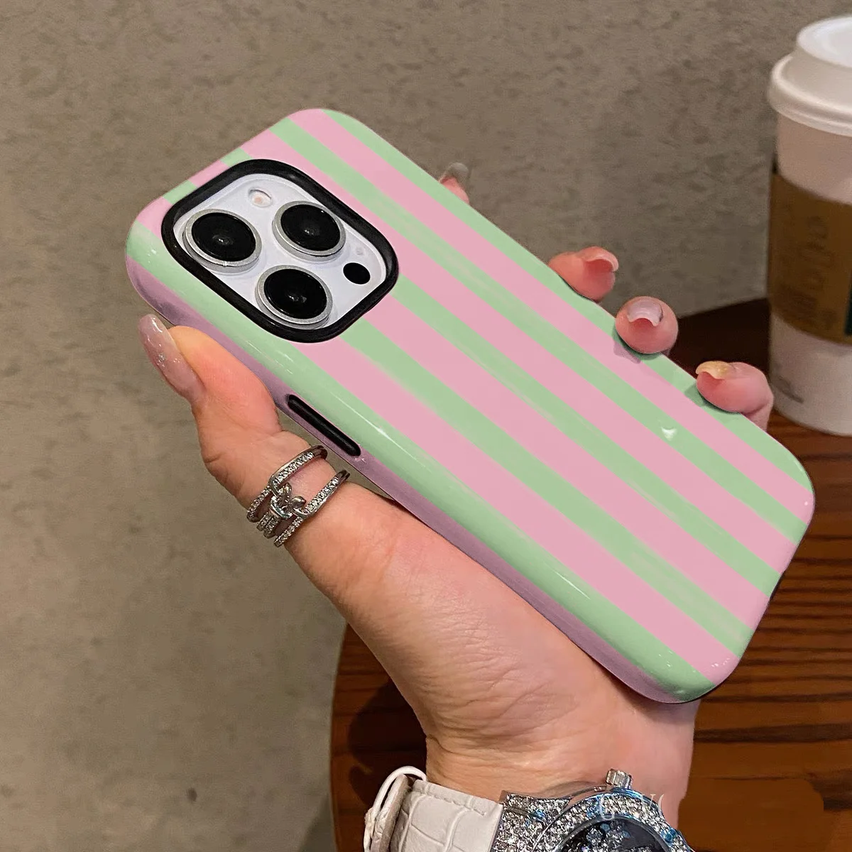 Luxury Fashion Double-Layer Phone Case with Stylish Design