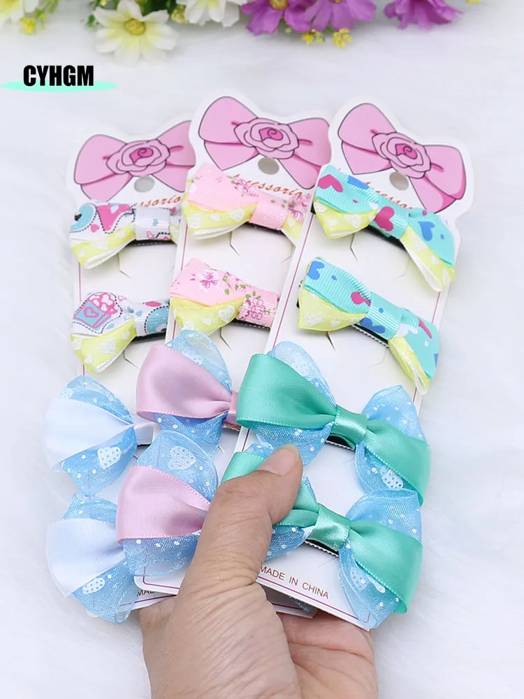 wholesale new ribbon hair clips for girls silk hairpins Fashion handmade ladies Barrettes women's hair accessories C10-2