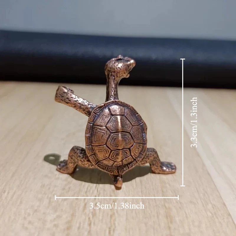 Mini Turtle Shaped Vintage Bronze Incense Holder - Decorative Home Accessory and Gift