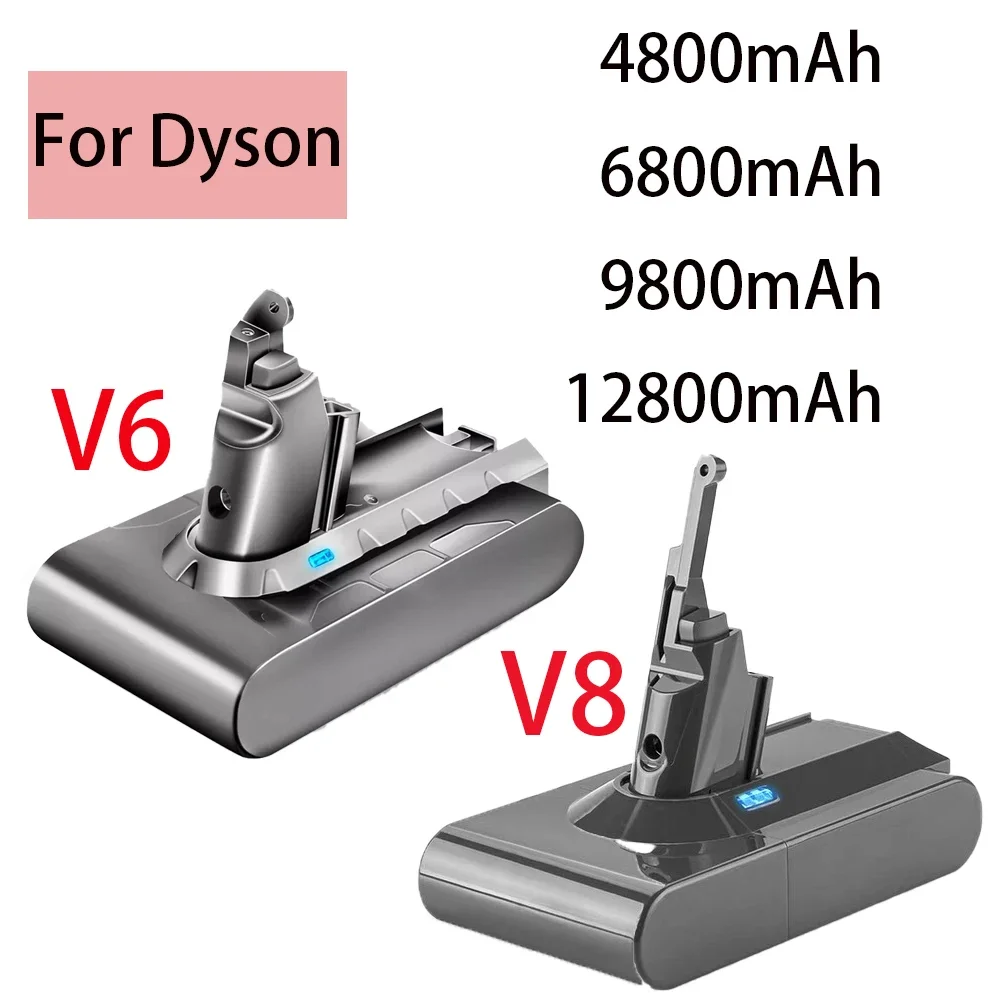 21.6V 12800Ah ForDyson Battery Replacement DC62 DC59 DC58 SV03 SV04 SV09 V6 Animal Motorhead V6 Slim V6/V8 Absolute Vacuum B rechargeable battery vacuum cleaner battery battery replacement