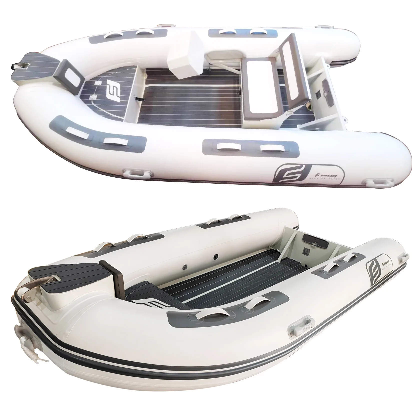 

Бренд FREESUN, 11ft, алюминиевая жесткая надувная лодка, алюминиевая ребристая лодка с центральной консолью