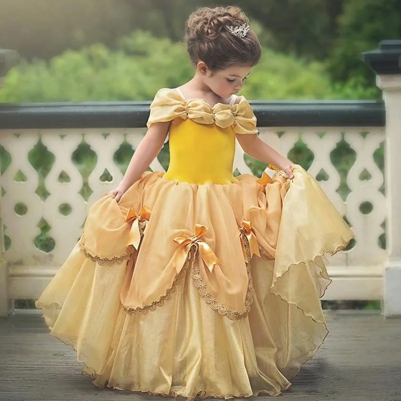 Girls Dress Princess Costume Kids Clothes Cosplay Princess Costume For Girls Kids Halloween Carnival Party Fancy Dress Up Children Clothes Christmas Disguise
