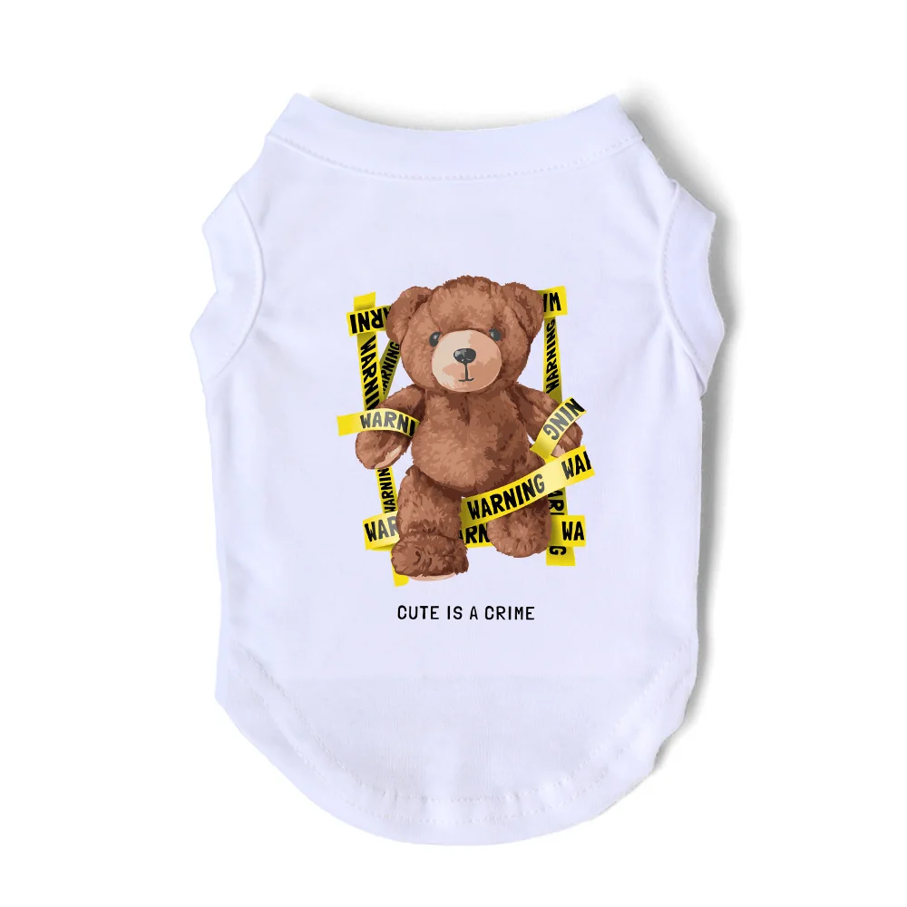 188176-dc99cd.jpg T-shirt imprimé pour chiens "Cute Is Crime" - 2025 - Doglovedesign : Vêtement et accessoires pour chiens