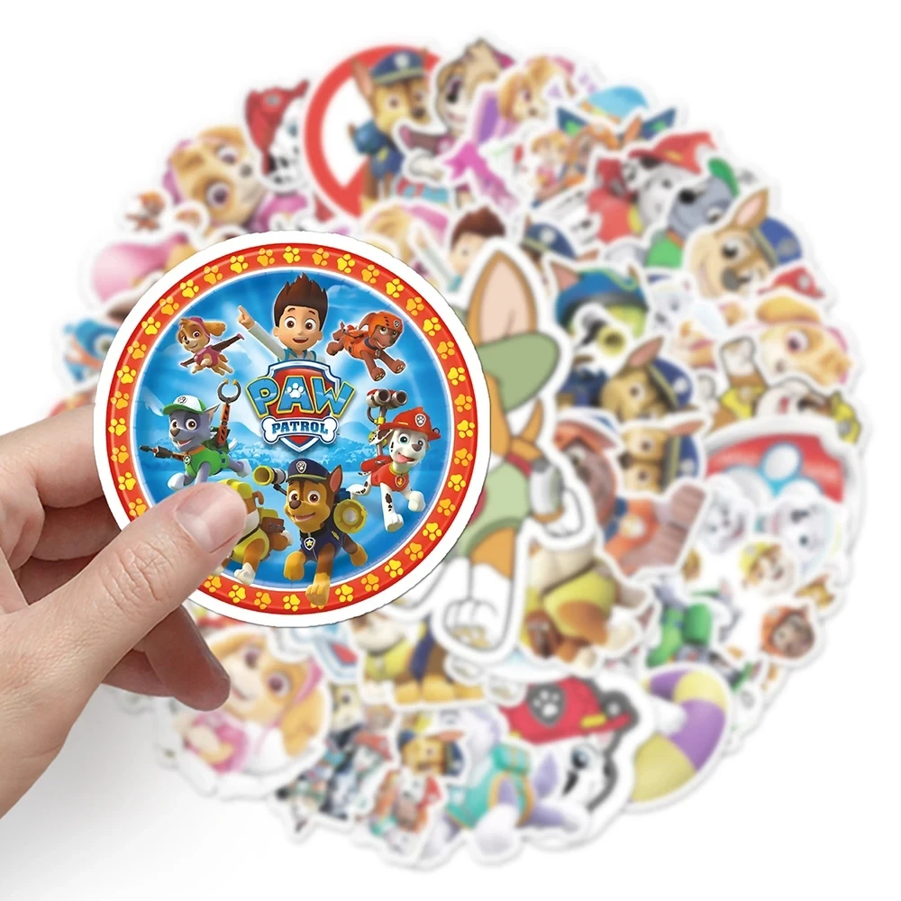 10/30/50PCS Cool Cute PAW Patrol Stickers PVC Decal Decoration Phone Skateboard Luggage Fridge Graffiti Sticker Toy Gift for Kid 4