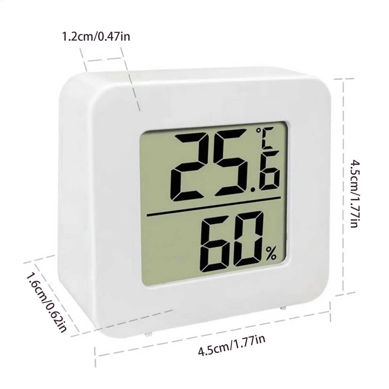 Humidity Meter Room Temperature Gauge Accurate Electronic LCD Display Meter for Refrigerator Baby Room RV Greenhouse Laboratory