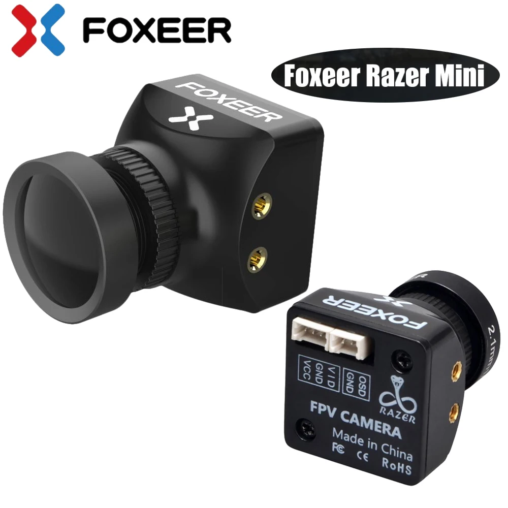 

Foxeer Razer Mini HD 5MP 2.1mm M12 Lens 1200TVL Standard FPV Camera 4:3 16:9 NTSC/PAL Switchable 4ms Latency Camera For RC Drone