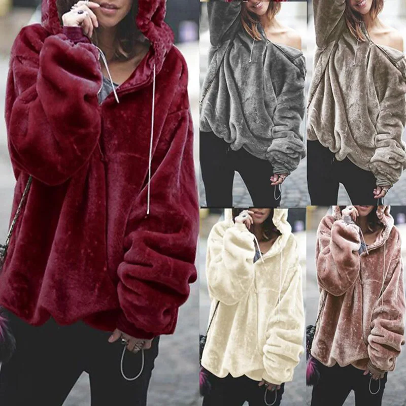 

2023 Spring and Autumn Fashion Hoodie Irregular Sweater Warm and Comfortable Women's Top Sweater