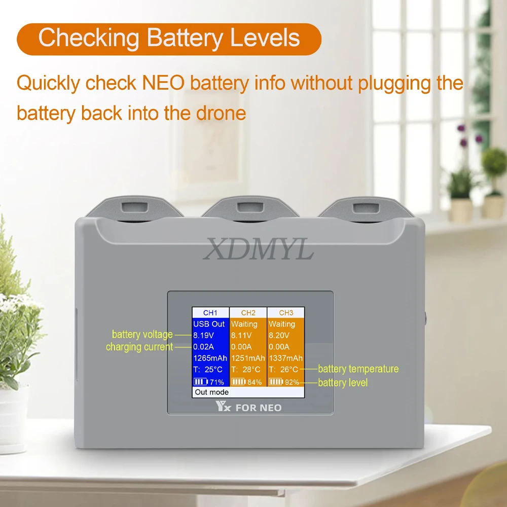 Station de charge intelligente pour batterie DJI Neo - Chargeur Hub