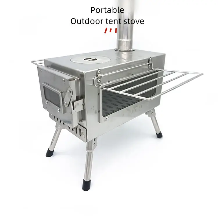 Tente poêle à bois Portables poêle à bois d39extérieur avec fenêtres accessoires de Campings