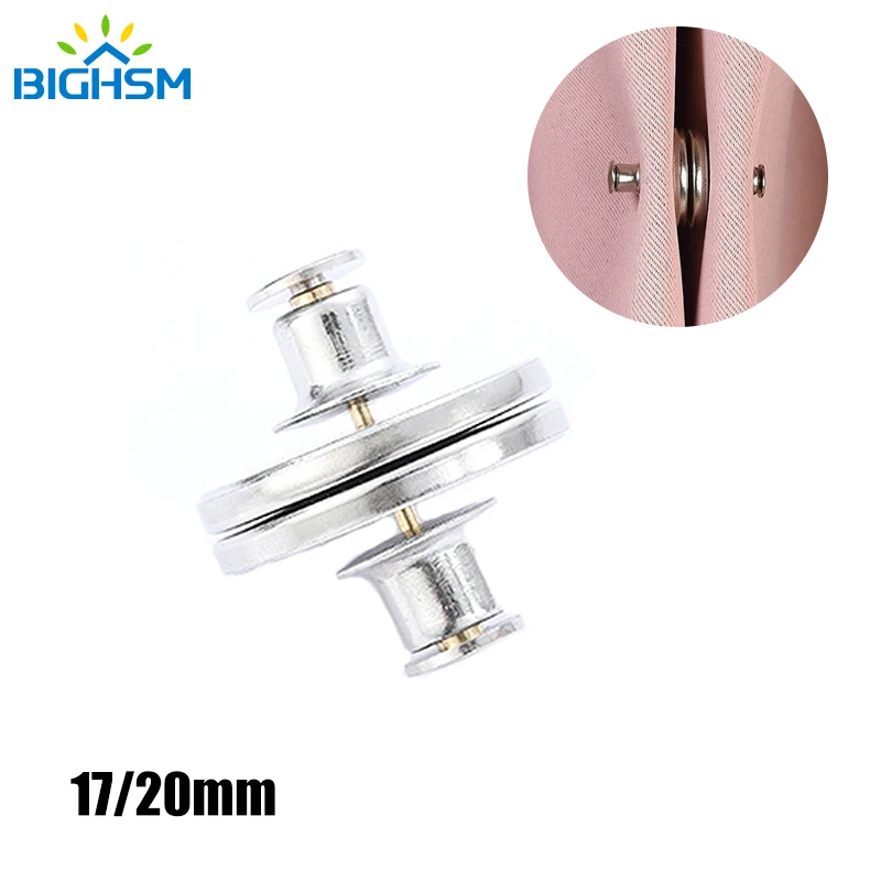 1Pair 17mm 20mm 25mm Magnetic Curtain Clip Detachable Magnetic Button Room Accessories Metal Curtains Buckle Craft Home Decor