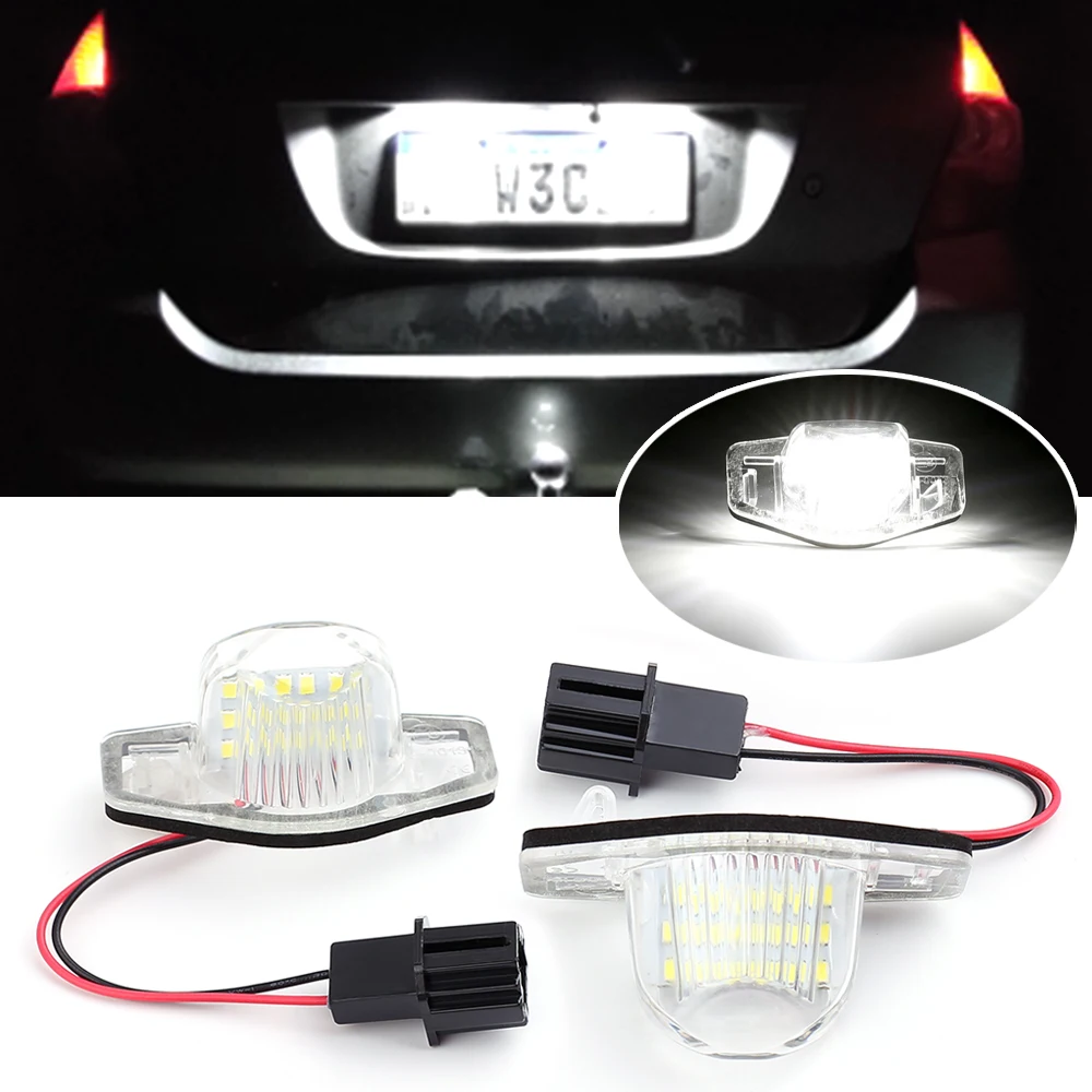 

2x Error Free Led License Plate Light Lamp For Honda Crv Fit Jazz Crosstour Odyssey Stream Freed Logo Insight HR-V FR-V Vezel