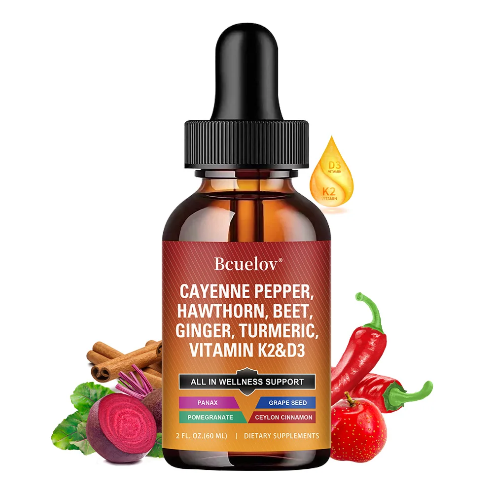 Cayenne Pepper Drops, Cayenne Pepper Hawthorn Beetroot Drops, Organic Cayenne Pepper Supplement, Energy, Weight, Metabolism