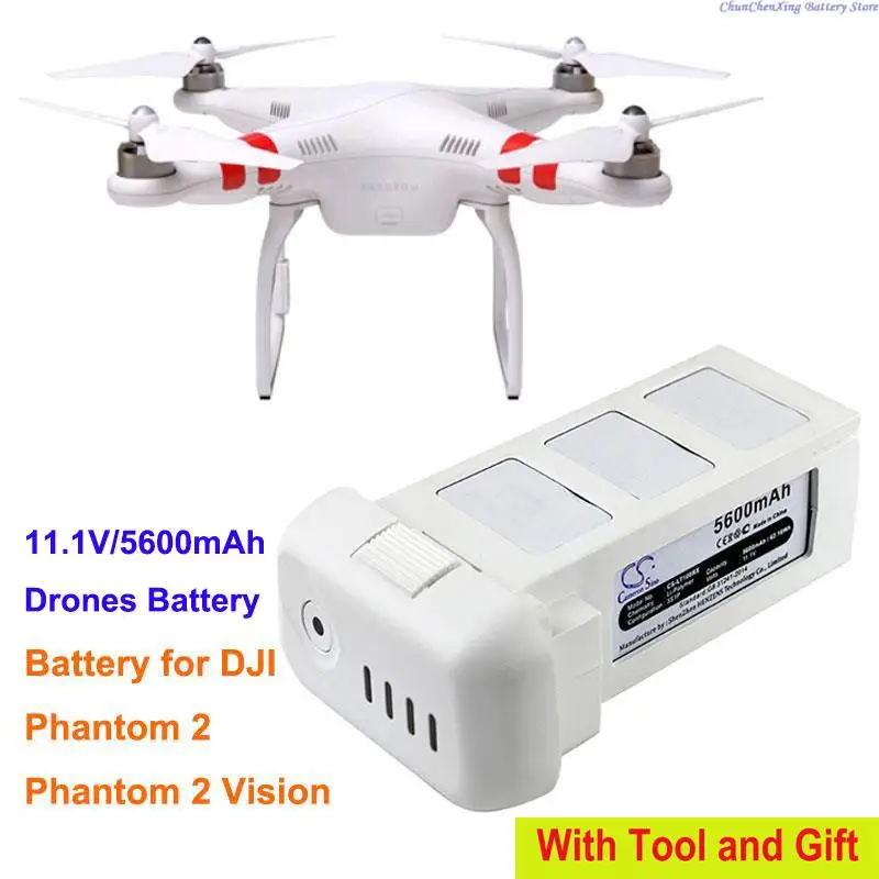 Batteria Droni Cameron Sino 5600Mah Per Dji Phantom 2, Phantom 2 Vision