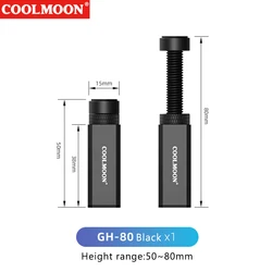 Adjustable Aluminum GPU Support Bracket with Telescopic Rotary Screw (Black 50 to 80mm)