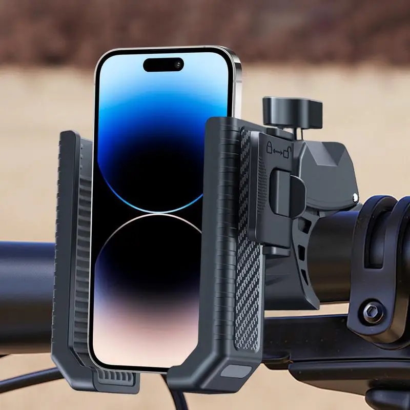 Cell Phone Holder For Motorcycle 360-Degree Rotating Phone Holder For Motorcycle Shockproof Support User Friendly