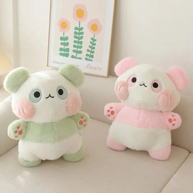 

40 см Kawaii мультфильм панда кукла плюшевая игрушка Kawaii Cuddly животные мягкие пушистые плюшевые игрушки серый зеленый фиолетовый коричневый розовый подарок