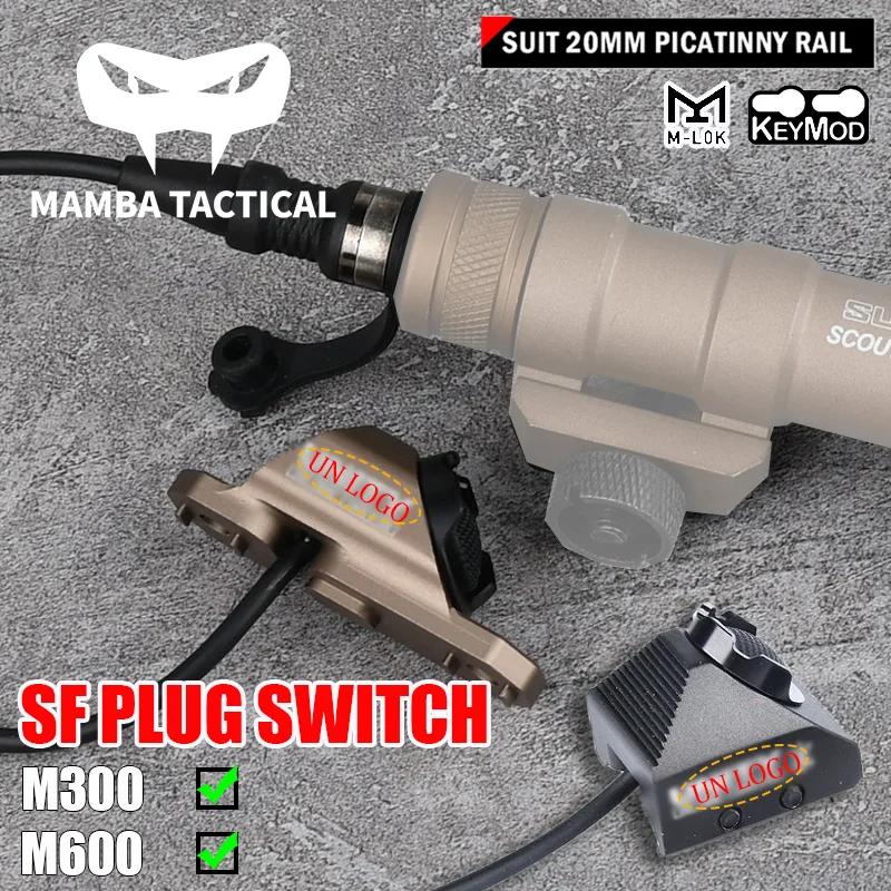 Tactical Light SF PLUG Remote Pressure Switch For M300/M600 Torch LED ...