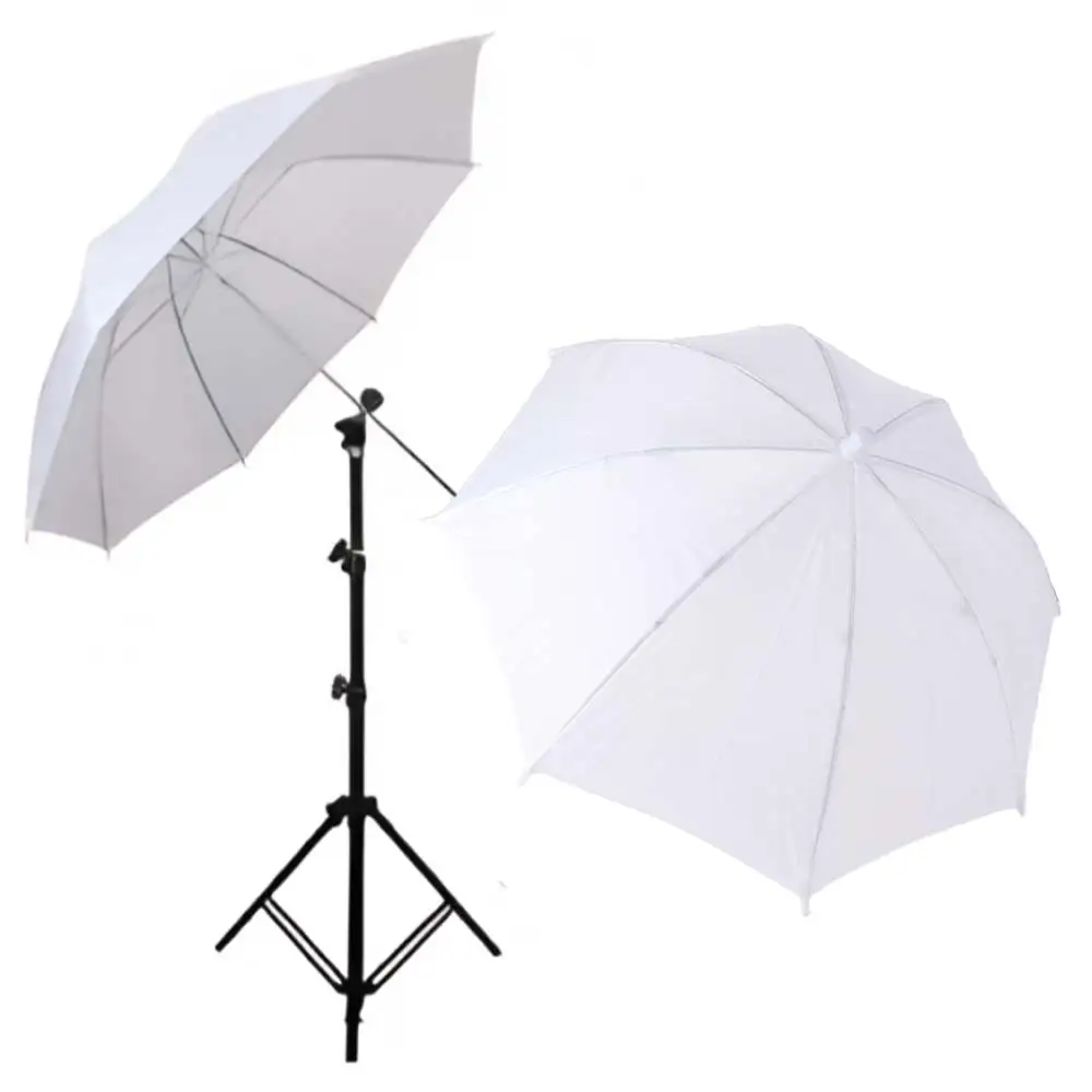 50cm/20인치 사진 촬영용 우산 화이트 소프트 메탈 핸들 조명 우산 디퓨저 라이트 천 전문가용
