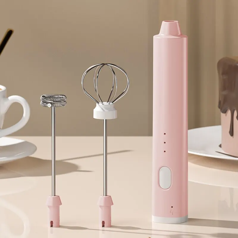 1 PCS USB Rechargeable Handheld Egg Beater 3 Speeds Electric Milk Frother Foam Maker Mixer Coffee Drink Frothing Wand Foamer milk frother egg beater handheld electric whisk