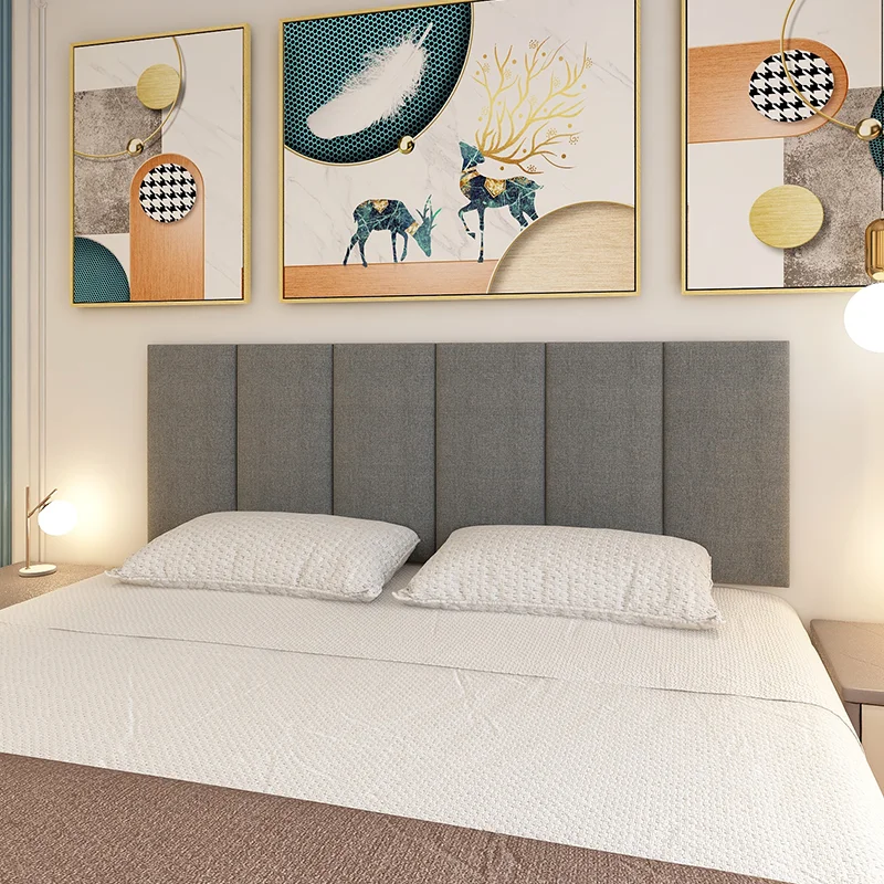 Bed Headboards Anti-Collision Wall Panels Tatami Bedroom Decor Aesthetic Tete De Lit Self-Adhesive Head Board Cabecero Cama
