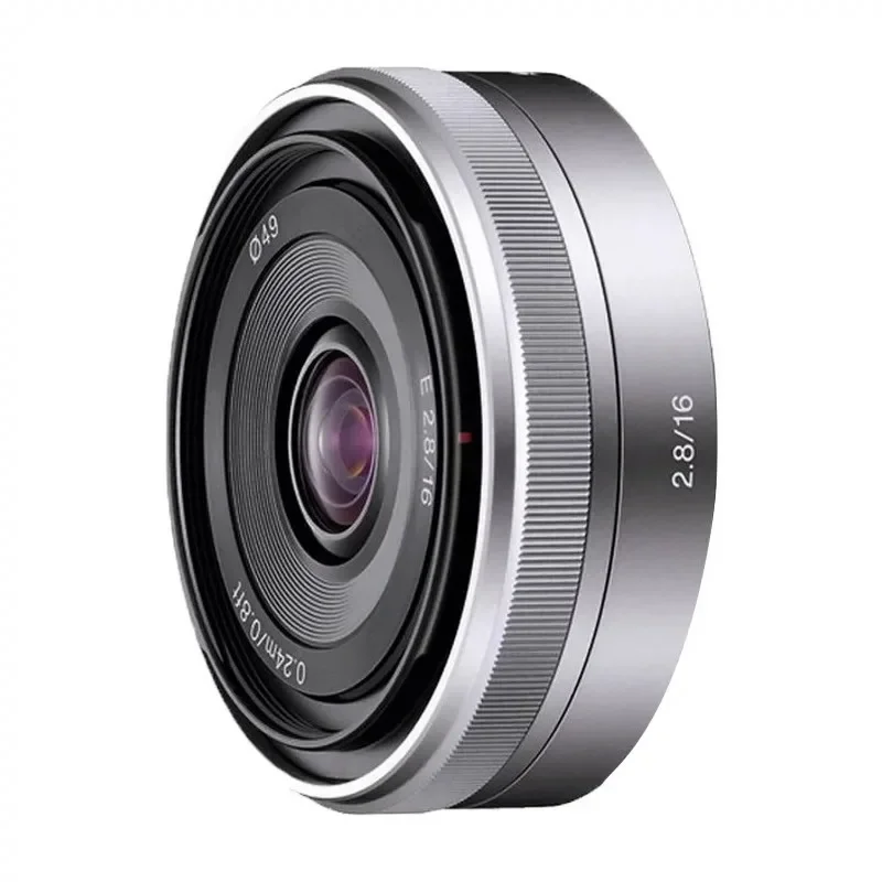 E 마운트 16mm F2.8 광각 프라임 렌즈 APS-C 컴팩트 팬케이크 렌즈 SEL16F28 카메라 렌즈