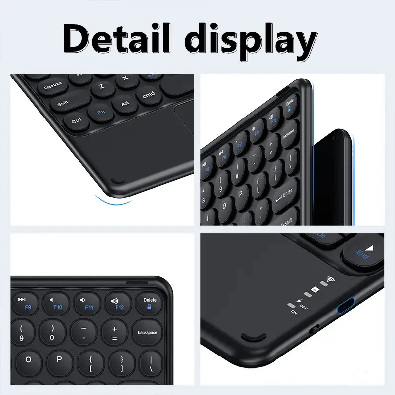 Ultra-Slim Wireless Keyboard Touchpad ipad 10-Inch Rechargeable Bluetooth-compatible Keyboard iPad Windows Android