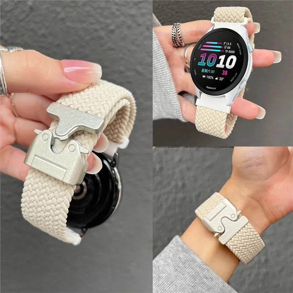 Nylon Parachute Buckle Adjustable Watchband, 20mm/22mm Strap