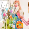 24 Pcs Plastic Easter Eggs Hanging Door nament Outdoor Decorations Kids Craft For Decorating Spring Party Festive Toy 4