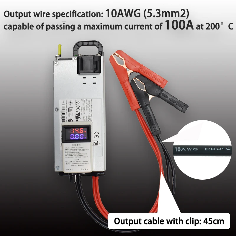 Chargeur RC 100A Anderson 120A avec adaptateurs EU/UK/US/AU et câble de charge.