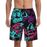 Jinx Monkey Graffiti Print Men Swim Trunks Quick Dry Swimwear Beach Board Shorts League Battle Game Legends Arcane Boardshorts 1