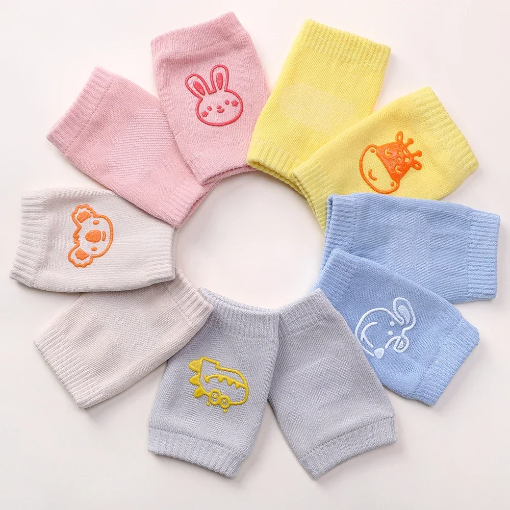 여아 남아용 아기 무릎 패드, 미끄럼 방지, 어린이 크롤링 안전 바닥 양말, 다리 무릎 보호대 액세서리, 단색, 여름 