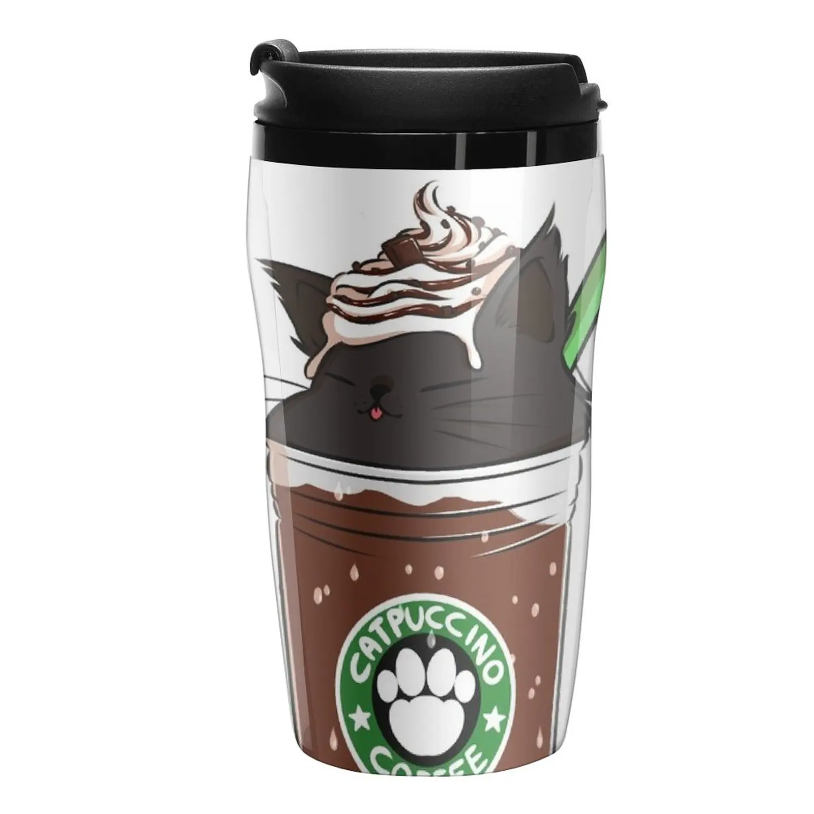 

New Chocolate CATpuccino Travel Coffee Mug Coffee Mugs Creative Coffe Cups Espresso Cup Coffee Cup Heat Preservation
