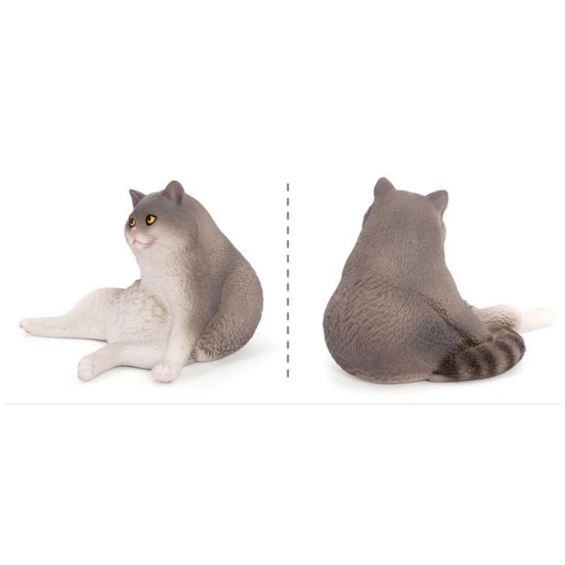 Simuliertes faules Katzenmodell, dicke Katzen, Desktop-Ornament, Heimdekoration für Haustiere, Kätzchen – Detail 9