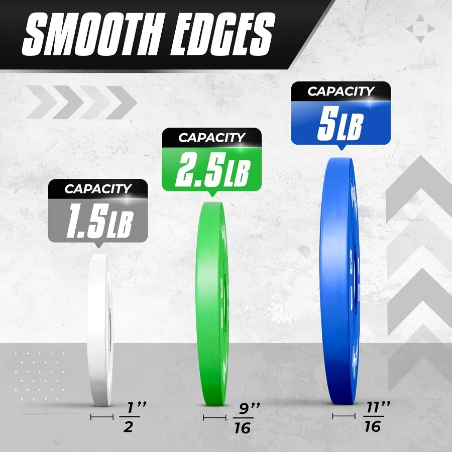 Fractional Weight Plates Set for Home Gym and Fitness Training Available in Steel and Rubber Materials Includes 2 4 6 Plates in