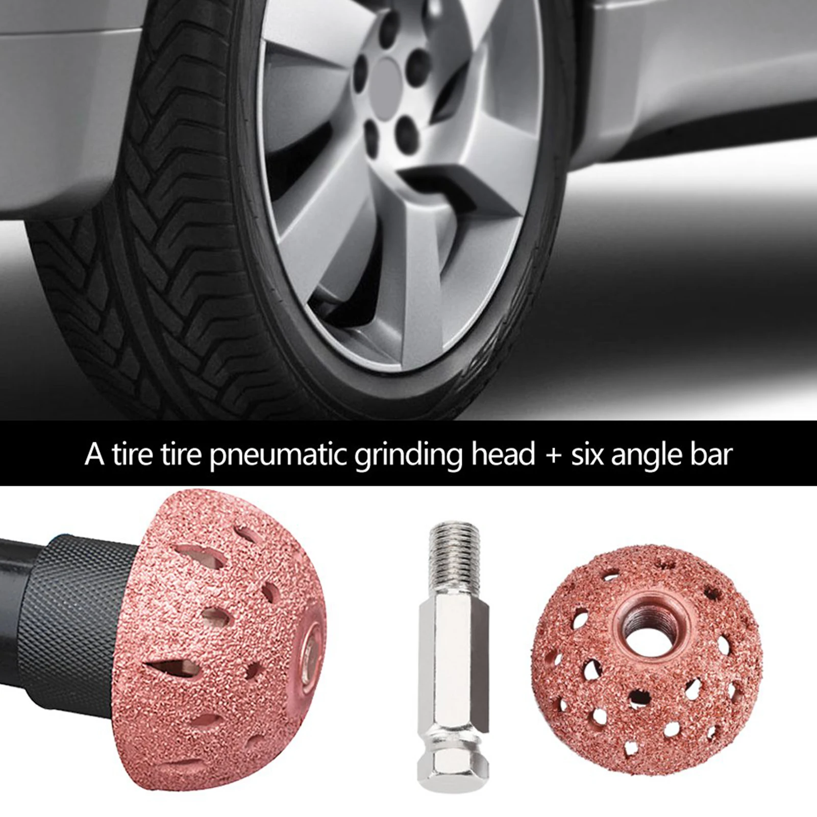Tire Repair Tools 38mm Tire Repair Grinding Head Coarse Grit Buffing Wheel with Linking Rod Grinding Tools Buffing Wheel