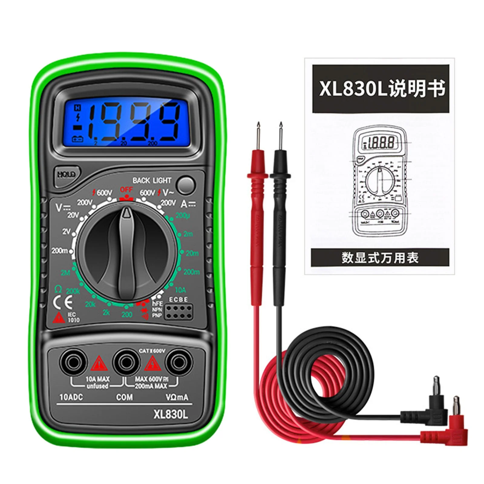 Aneng Multimètre numérique multifonctionnel XL830L, affichage numérique de  haute précision, voltmètre pour électricien à prix pas cher