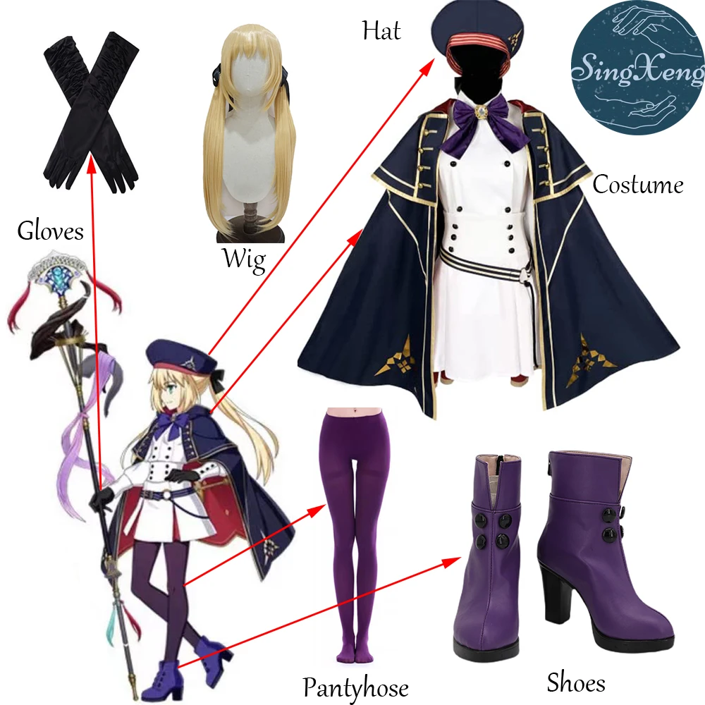 

SingXeng Game FGO Fate/Grand Order Altria Pendragon Cosplay Costumes Wig Dress Shoes Halloween Outfits Customize