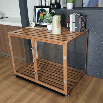 Bingopaw Transparent Pet Dog Crate Cage Aluminum Frame Ideal for Indoor Outdoor Use Easy to Assemble Durable