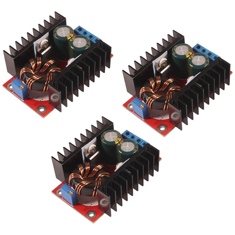 Le Migliori Offerte 3Pcs 150W Dc-Dc Boost Converter Step Up Modulo Di Alimentazione 10-32V A 12-35V 10A Scheda Di Carica Della Tensione Del Laptop