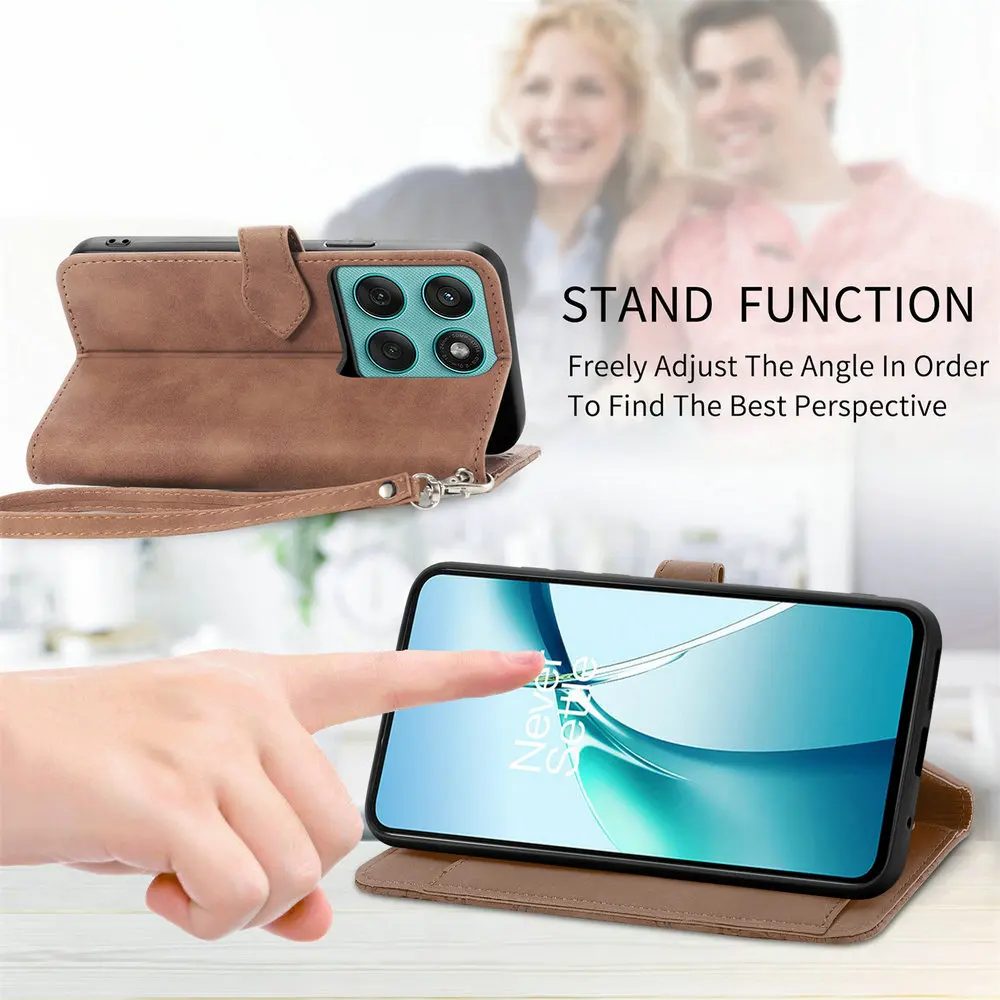 Zipper Leather Wallet Flip Case Book Shell