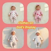 Barboteuse pour bébé, 4 Styles, tenues les plus mignonnes pour poupées nouveau-nés de taille 8 à 9 pouces, doux au toucher, vêtements faits à la main de haute qualité avec chapeau 3