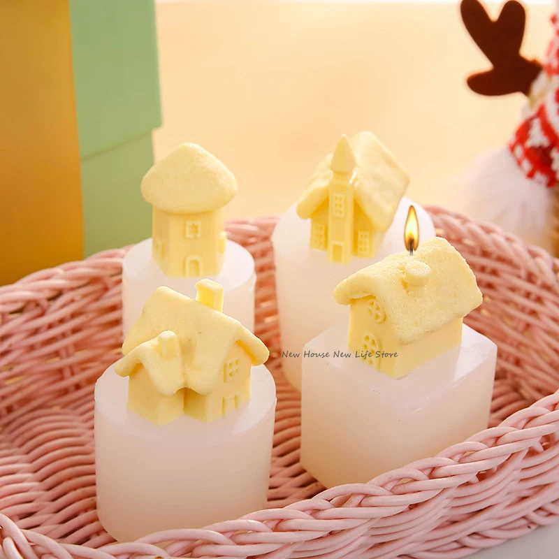 Cozy Cottage Candle Silicone Mold - DIY Aromatherapy & Home Craft Decor Mold