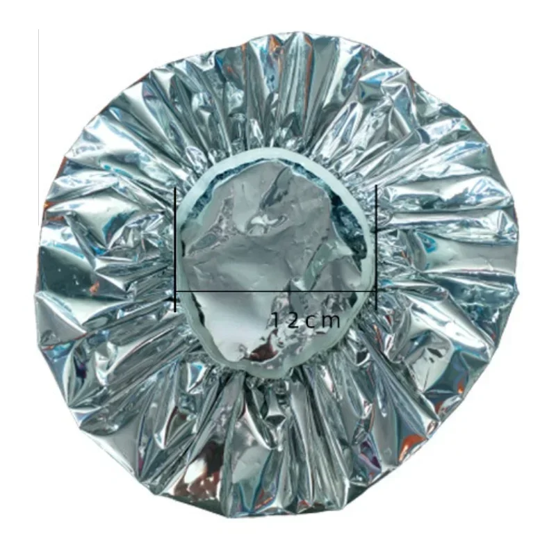 Waterproof Heat Insulation Aluminum Foil Hat Disposable Spa Hair Salon Shower Cap Bath Hood Shower Baking Oil Hair Cap 6