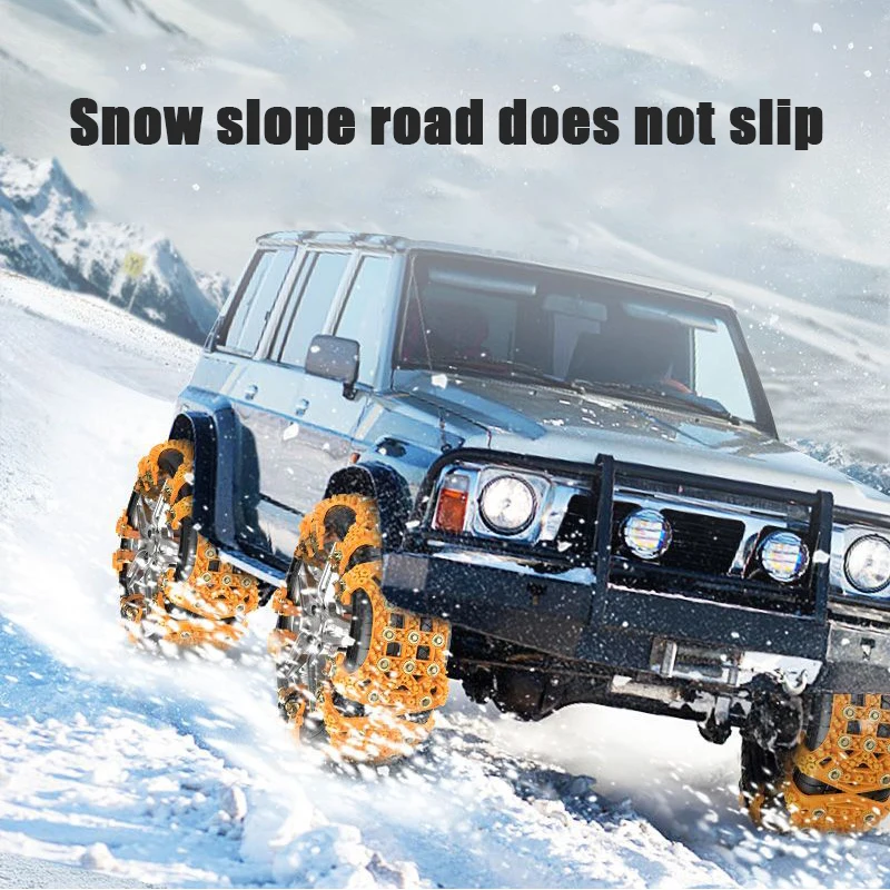 4/6/8 Pcs Car Tire Chain Jack-Free Installation Anti-Skid Device Snow Escape Chain for Off-Road Vehicle Sedan Suv