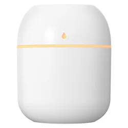 Compact USB - Powered Aroma Diffuser & Humidifier with LED Lights - No plug (WHITE)