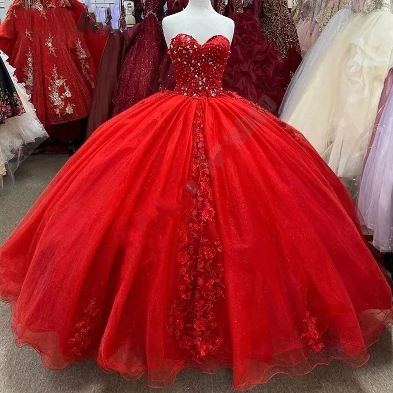 

ANGELSBRIDEP красные платья Quinceanera 15 вечерние модные аппликационные тюлевые высококачественные платья Золушки принцессы на день рождения