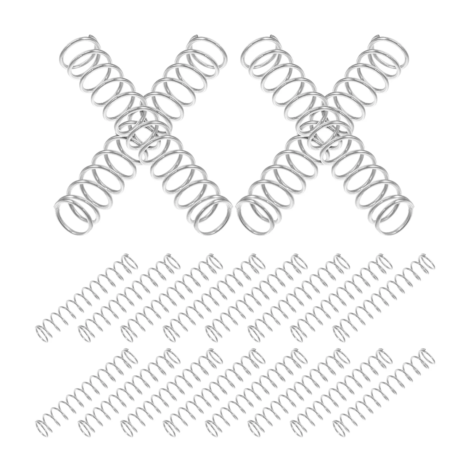 50Pcs 스테인레스 스틸 압축 스프링 0.4mm 4Mm 25Mm 볼펜 리필 교체용 클릭 개폐식 젤 펜 스프링