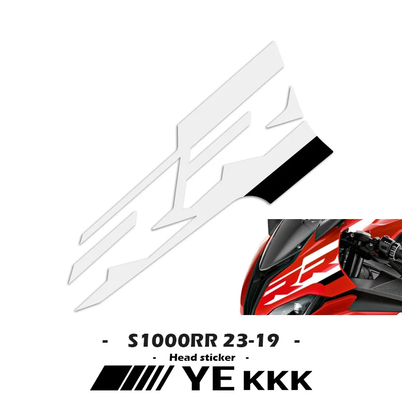 For BMW S1000RR S 1000RR RR 2023 2022 2021 2020 2019 Fairing Shell Head Hollow Sticker Decal Customization RR Drawing fairing shell sticker decal front head shell hollow line customization s1000xr 23 for bmw s1000xr 2023 new