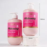 Lotion pour le corps blanchissante LKIAE, avec vitamine C, vitamine E, curcuma, adoucissante pour la peau, hydratation intense, absorption rapide, 500 ml 6