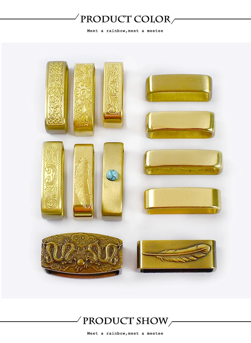 1Pc Deepeel 35/40mm Pure Copper Man Belt Buckle Ring Metal Solid Brass Waistband Loop Clasp Men Belts Leather Crafts Accessories